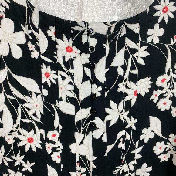 J.Jill Wearever Black&White Floral Shift Dress Sz.XL - Picture 13 of 15